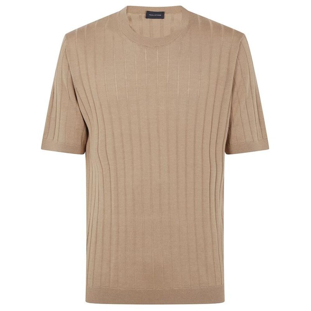 TAGLIATORE Men's Striped Knit T-Shirt Men BROWN T-Shirts